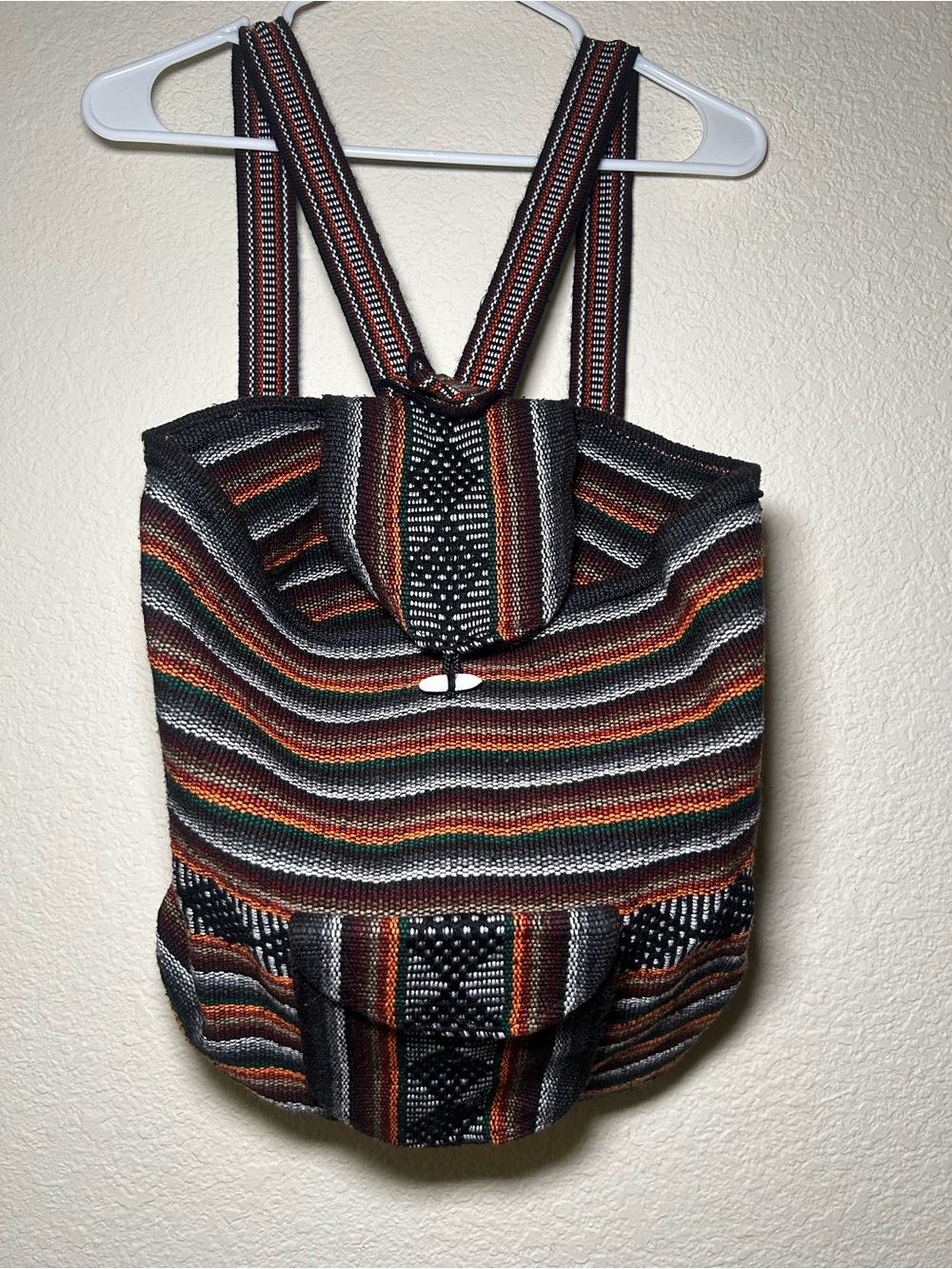 Woven Multicolor Stripe Backpack - Boho Women’s Bag Hippie Boho Festival